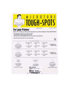 RPI Tough-Spots For Laser Printers, 3/8 Inch Diameter, White, 3,840 Per Package