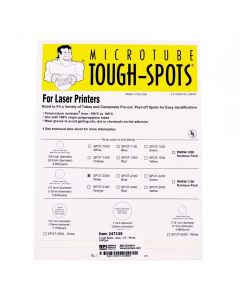 RPI Tough-Spots For Laser Printers, 1/2 Inch Diameter, White, 3840 Per Package