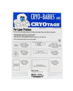 RPI Cryo-Babies For Microscope Slides, Laser Printer Sheets, 1 X 1 Inch, 1600 Per Package