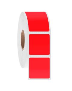 RPI Nitrotag Cryogenic Barcode Labels, 1 X 1 Inch Labels, 1 Inch Core Roll, Red, 1000 Labels Per Roll