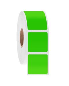 RPI Nitrotag Cryogenic Barcode Labels, 1 X 1 Inch Labels, 3 Inch Core Roll, Green, 3000 Labels Per Roll