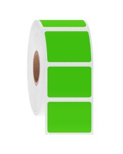 RPI Nitrotag Cryogenic Barcode Labels, 1.25 X 0.875 Inch Labels, 1 Inch Core Roll, Green, 1000 Labels Per Roll