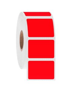 RPI Nitrotag Cryogenic Barcode Labels, 1.25 X 0.875 Inch Labels, 1 Inch Core Roll, Red, 1000 Labels Per Roll
