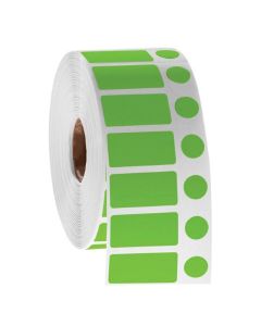 RPI Nitrotag Cryocombo Barcode Labels, 1 Inch Core, Green, 2000 Labels Per Roll