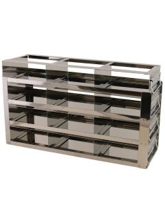 RPI Slide-Out Freezer Rack For 2"H Boxes, 12 Box Capacity, 3x4 Array, 16 1/2 X 5 1/2 X 9 3/4h