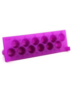 RPI Flexi-Rack Workstation Tube Inserts, 1.5ml Tubes, Holds 12 Tubes, Purple, 5 Per Package