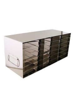 RPI Freezer Rack For 100 Place Slides, Stainless Steel, 3 X 6 Array, Dimensions (Inches) 9 X 22 X 9h