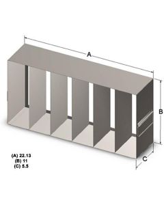 RPI Storage Rack For Upright Freezers With Locking Rods, Holds 96-Well Or 384-Well Plates, 5 1/2 X 22 X 11