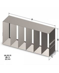 RPI Storage Rack For Upright Freezers, Holds 96 Well Or 384 Well Plates, Rack Dimensions (Inches) 22 X 5 1/2 X 11h