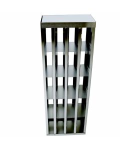 RPI Slide-Out Freezer Rack For 2"H Boxes, 20 Box Capacity, 4x5 Array, 11 13/16 X 5 1/2 X 22 H Inches