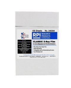 RPI X-Ray Film, Blue Base For Autoradiography And Chemiluminescence, Non-Interleaved, 5 X 7 Inch, 100 Per Package