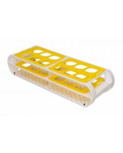 RPI Switch-Grid Tube Racks, Rack With Two Yellow Grids For 50 mL Tubes, 12 Tube Capacity