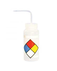 RPI Right-To-Know Safety Wash Bottles, Label Your Own Bottle, Natural Color Cap, 4 Per Case