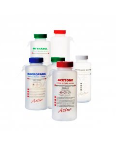 RPI Azlon Round Wash Bottles, Acetone, 500ml, 5/Cs