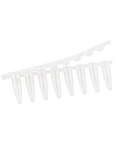 RPI Ultraflux Ez Hinge Pcr Tube Strips, Clear Tube With Clear Cap, 125 Strips Of 8 Per Package