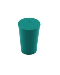 RPI Laboratory Grade Rubber Stoppers, Green Neoprene Rubber, Size #0, 17 X 13 X 25mm, 68 Per Package