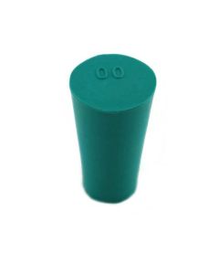 RPI Laboratory Grade Rubber Stoppers, Green Neoprene Rubber, Size #00, 95 Per Pack