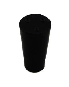 RPI Laboratory Grade Rubber Stopper, Black Sbr Rubber, Size #000, 12.7 X 8.2 X 21mm, 170 Per Package