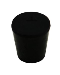 RPI Laboratory Grade Rubber Stopper, Black Sbr Rubber, Size #3, 24 X 18 X 25mm, 33 Per Package
