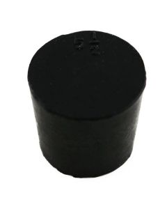 RPI Laboratory Grade Rubber Stopper, Black Sbr Rubber, Size #5 1/2, 28 X 24 X 25mm, 21 Per Package