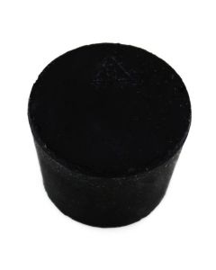 RPI Laboratory Grade Rubber Stoppers, Black Sbr Rubber, Size #6, 32 X 26 X 25mm, 18 Per Package