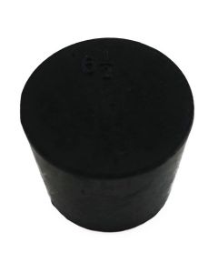 RPI Laboratory Grade Rubber Stopper, Black Sbr Rubber, Size #6 1/2, 34 X 27 X 25mm, 16 Per Package