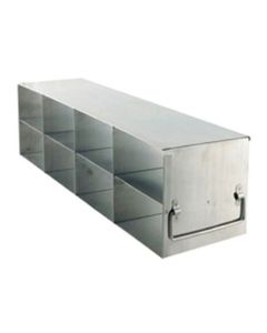 RPI Upright Freezer Rack For 3 Inch High Boxes, 8 Box Capacity, 4 X 2 Array, 5 1/2 X 22 X 6 3/4h Inches