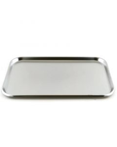 RPI Stainless Steel Oblong Tray, 19 1/8 X 12 5/8 X 3/4 Inches