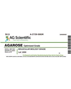 AG Scientific Agarose, for Routine Gel Electrophoresis, 50GM