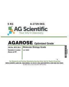 AG Scientific Agarose, for Routine Gel Electrophoresis, 5KG