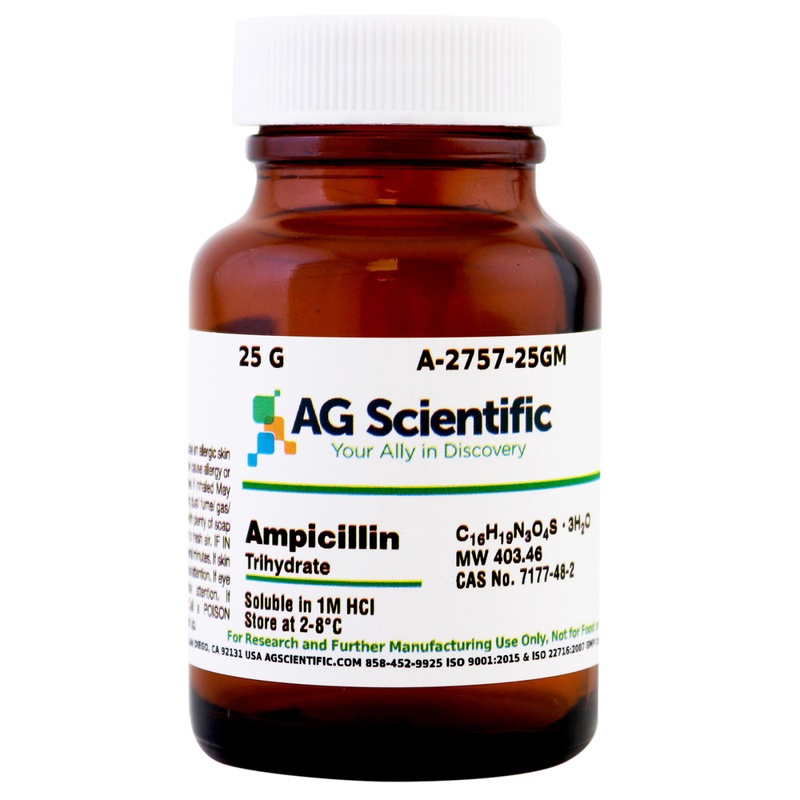 AG Scientific Ampicillin Trihydrate, 25 G