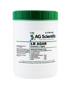 AG Scientific LB Agar, Low Salt Formula, Powder, 1 KG