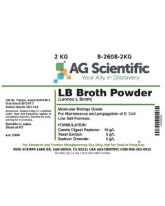 AG Scientific LB Broth Powder [Lennox L Broth], 2 KG