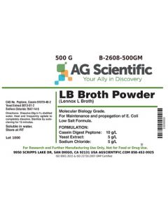 AG Scientific LB Broth Powder [Lennox L Broth], 500 G