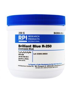 RPI Brilliant Blue R-250 [Coomassie Blue], 250 Grams