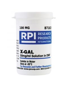 RPI X-Gal 50mg/mL Solution [5-Bromo-4-Chloro-3-Indoyl-Β-D-Galactoside Solution 50mg/mL], 100 Milligrams