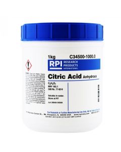 RPI Citric Acid Anhydrous, 1 Kilogram