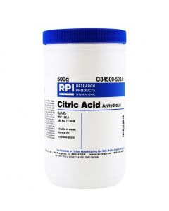 RPI Citric Acid Anhydrous, 500 Grams