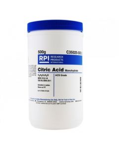 RPI Citric Acid, Monohydrate, Acs Grade, 500 Grams