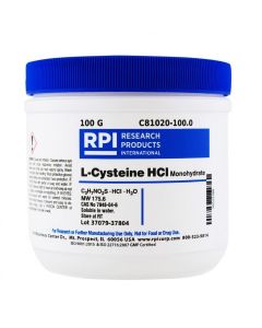 RPI L-Cysteine Hydrochloride Monohydrate, 100 Grams