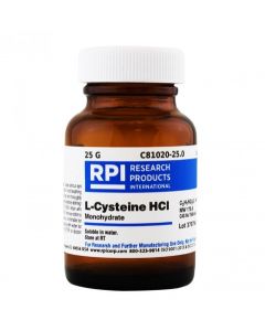 RPI L-Cysteine Hydrochloride Monohydrate, 25 Grams