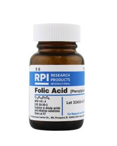 RPI Folic Acid [Pteroylglutamic Acid] [Vitamin M], 5 Grams
