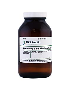AG Scientific Gamborgs B5 Medium, Powder, 50 L