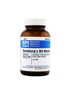 RPI Gamborgs B5 Medium, 76.3g Of Powder, Makes 25 Liters