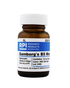 RPI Gamborgs B5 Medium, Powder, 15.25g Makes 5 Liters
