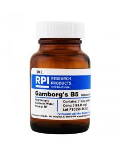 RPI Gamborgs B5 Medium With Vitamins, Powder, 31.6g Makes 10 Liters