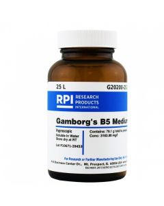 RPI Gamborgs B5 Medium With Vitamins, Powder, 79g Makes 25 Liters