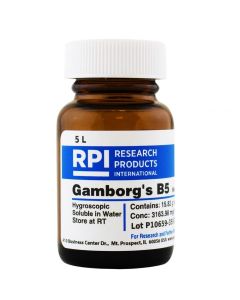 RPI Gamborgs B5 Medium With Vitamins, Powder, 15.8g Makes 5 Liters
