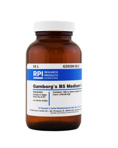 RPI Gamborgs B5 Medium With Vitamins, Powder, 158g Makes 50 Liters