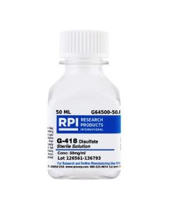 RPI G-418 DisuLfate 50 Mg/mL Solution, 50 Milliliters